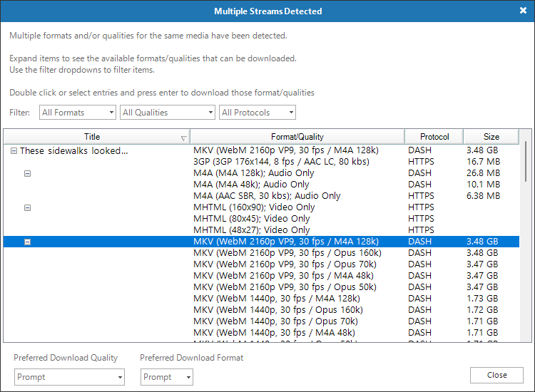 Choosing the correct format